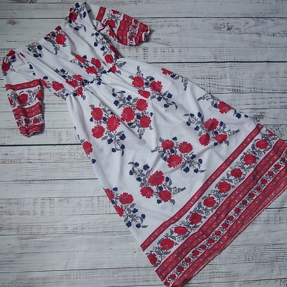 OFF SHOULDER FLORAL MAXI DRESS - Picture 2 of 11